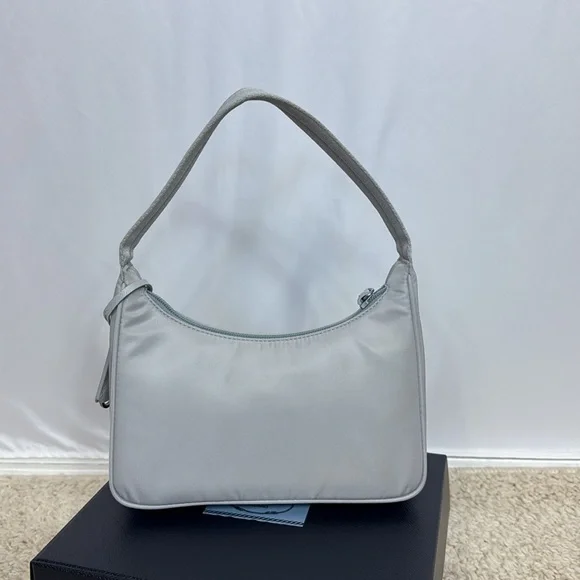 Prada Re-Edition 2000 Re-Nylon Mini Bag Cornflower Silver-tone - Picture 4 of 16